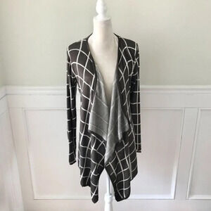 Pink Clover Krista Graphic Cardigan Windowpane Stitch Fix S New